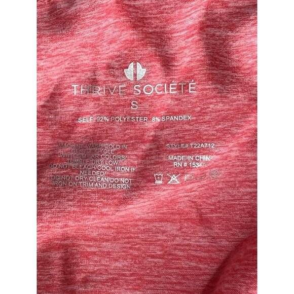 Thrive Societe Romper Heather Coral Reef Ruffle Strap Pockets Casual Size S NWT - Picture 10 of 16